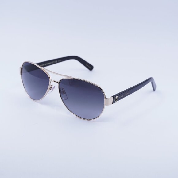 Marc Jacobs MARC 699/S 0RHL 9O Sunglasses Gold/Black Aviator Frame, Grey Lenses - Picture 1 of 10
